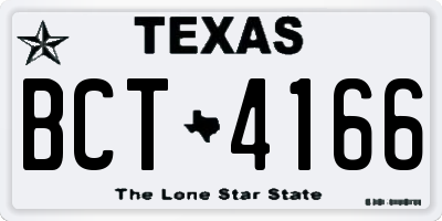 TX license plate BCT4166