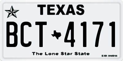 TX license plate BCT4171