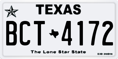 TX license plate BCT4172