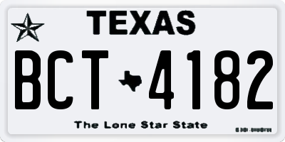 TX license plate BCT4182