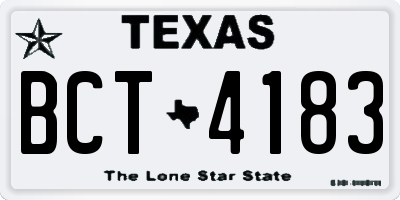 TX license plate BCT4183