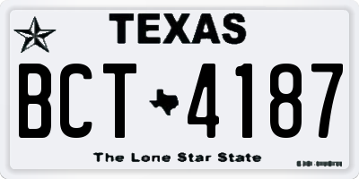 TX license plate BCT4187