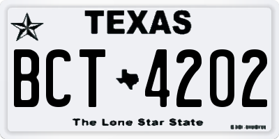 TX license plate BCT4202