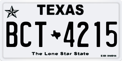 TX license plate BCT4215