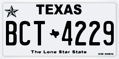 TX license plate BCT4229