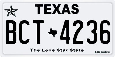 TX license plate BCT4236
