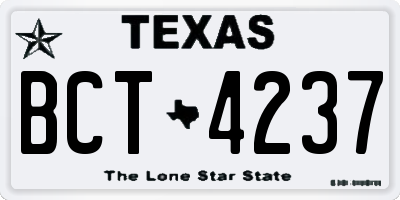TX license plate BCT4237