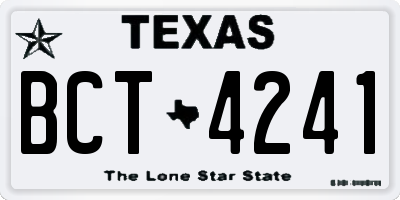 TX license plate BCT4241