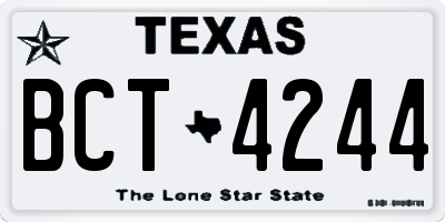 TX license plate BCT4244