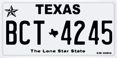 TX license plate BCT4245