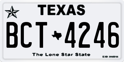 TX license plate BCT4246