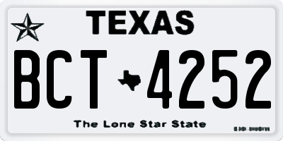 TX license plate BCT4252