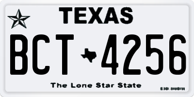 TX license plate BCT4256