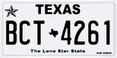 TX license plate BCT4261
