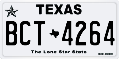 TX license plate BCT4264