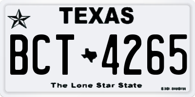TX license plate BCT4265