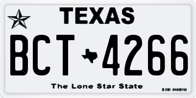 TX license plate BCT4266