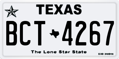 TX license plate BCT4267