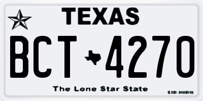 TX license plate BCT4270
