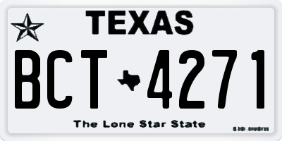 TX license plate BCT4271