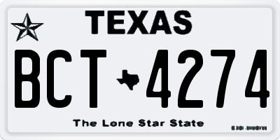 TX license plate BCT4274