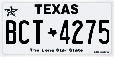 TX license plate BCT4275