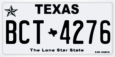TX license plate BCT4276