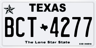 TX license plate BCT4277