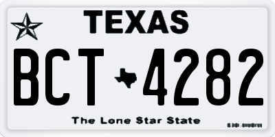 TX license plate BCT4282