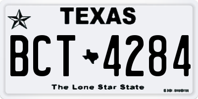 TX license plate BCT4284