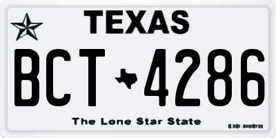 TX license plate BCT4286