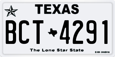 TX license plate BCT4291
