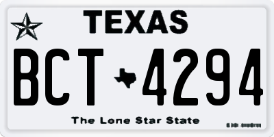 TX license plate BCT4294