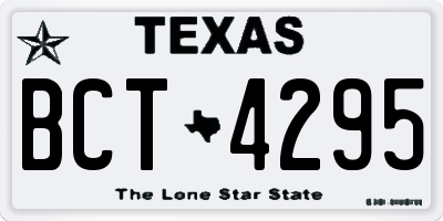 TX license plate BCT4295