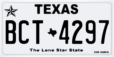TX license plate BCT4297