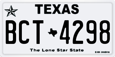 TX license plate BCT4298