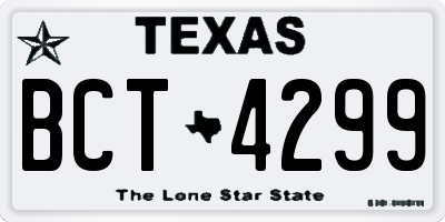 TX license plate BCT4299