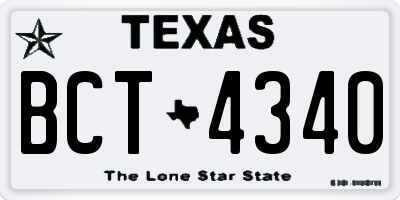 TX license plate BCT4340