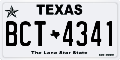 TX license plate BCT4341