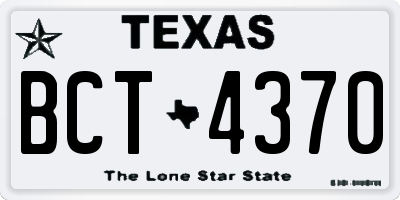TX license plate BCT4370