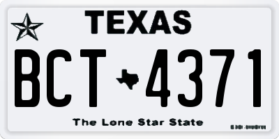 TX license plate BCT4371
