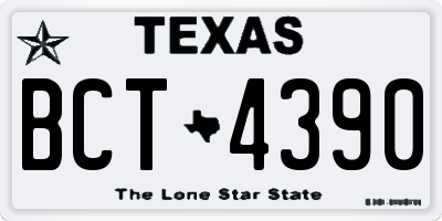 TX license plate BCT4390