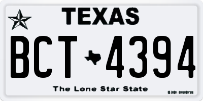 TX license plate BCT4394