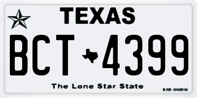 TX license plate BCT4399