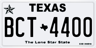 TX license plate BCT4400