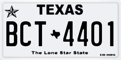 TX license plate BCT4401
