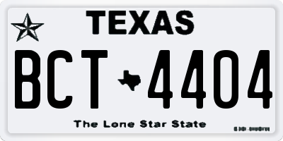 TX license plate BCT4404