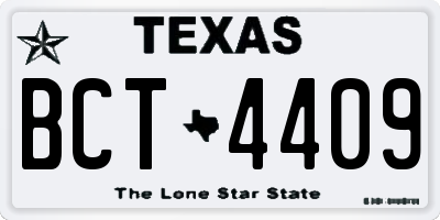 TX license plate BCT4409