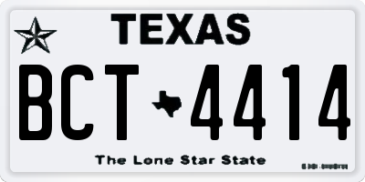 TX license plate BCT4414