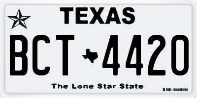 TX license plate BCT4420